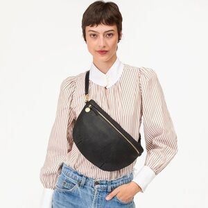 Clare V. Grande Black Perforated Fanny